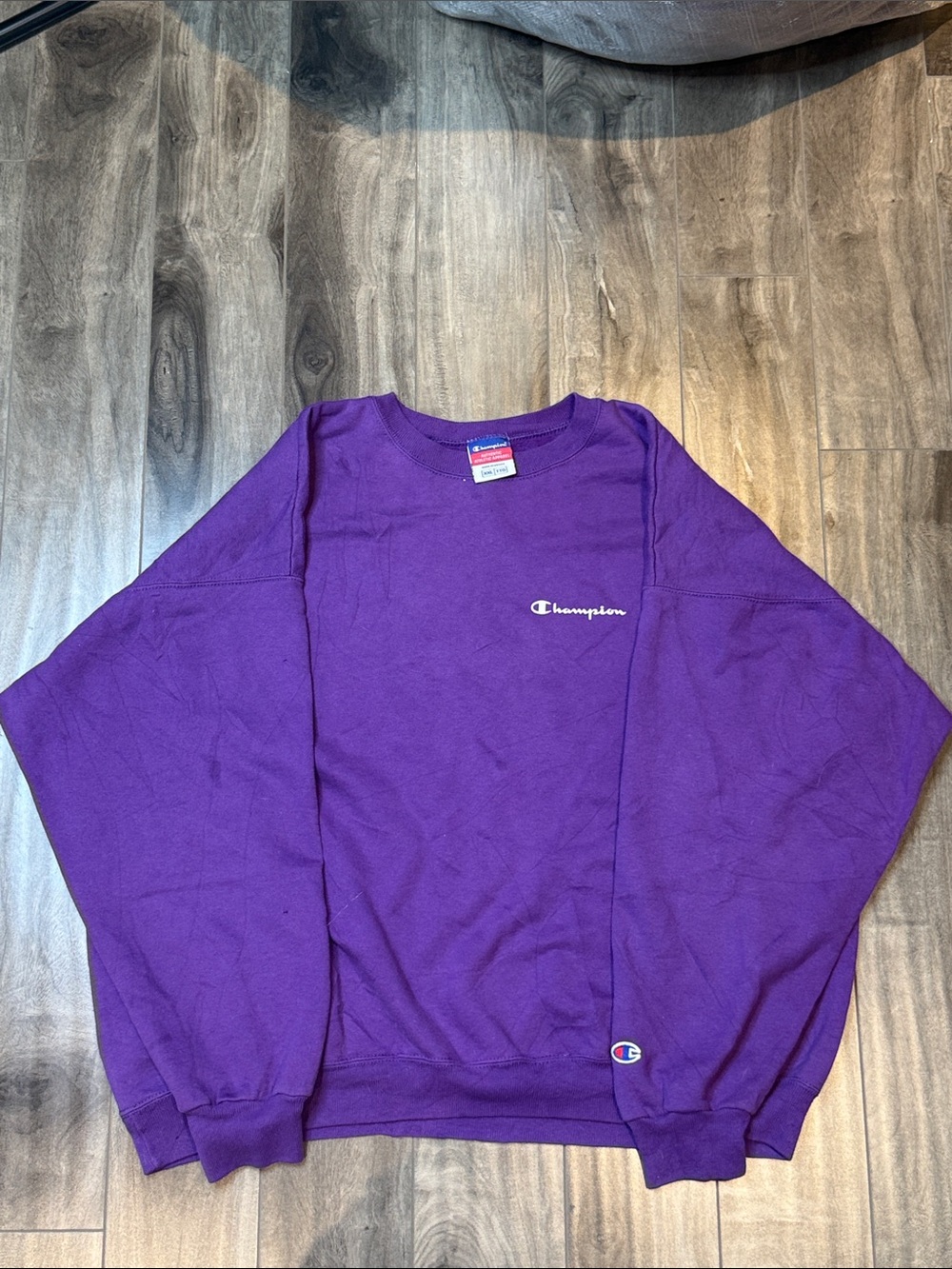 Women’s Champion Purple Crewneck with Signature Logo